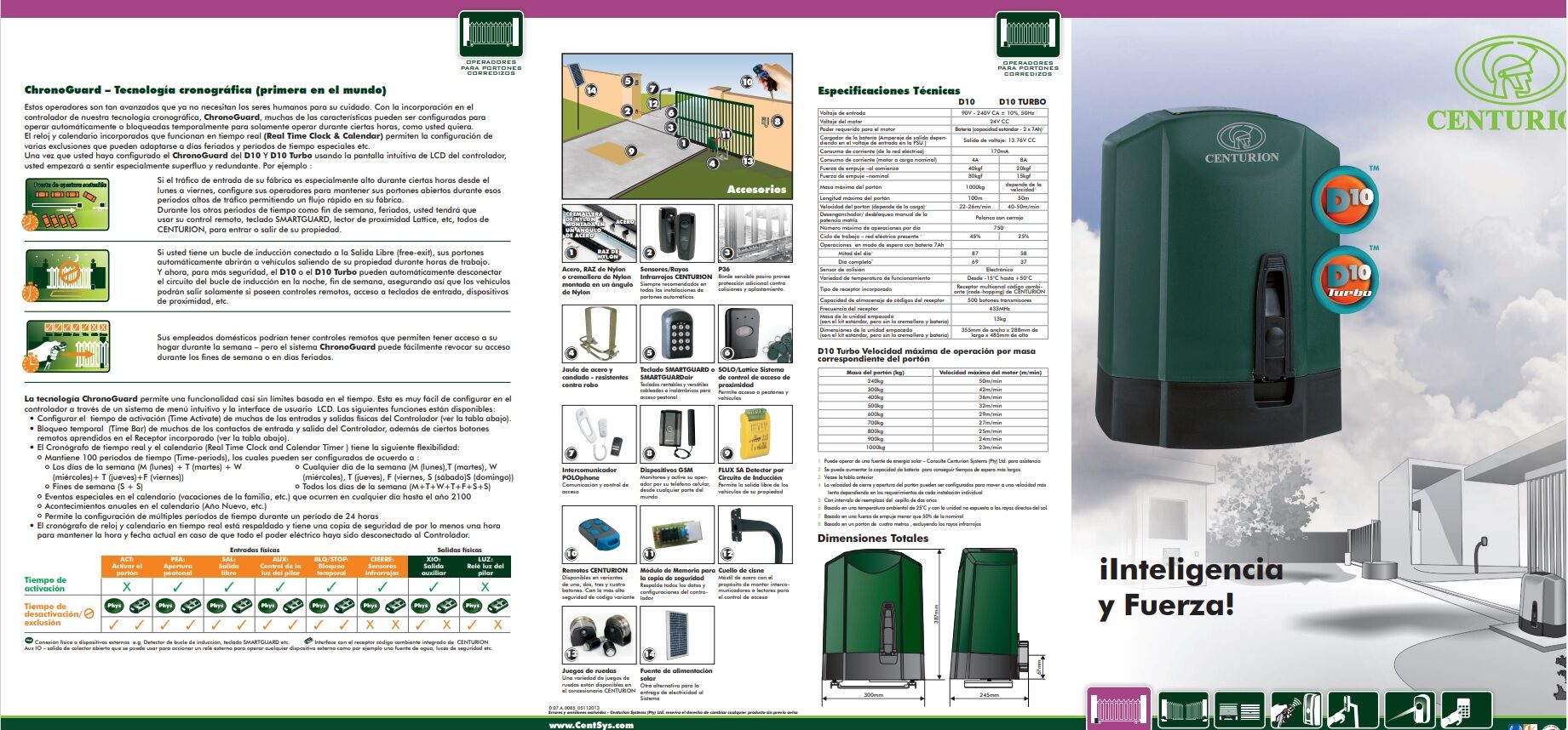 catalogo de motor corredera centurion d10 turbo