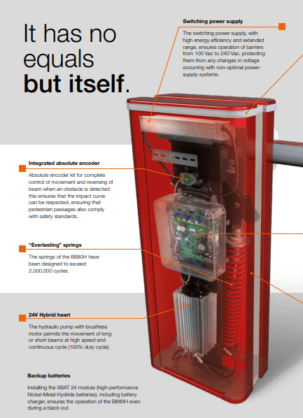catalogo barrera automática FAAC B680H