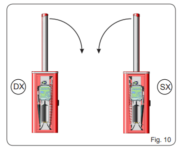 sentido de apertura barrera automatica FAAC B680H