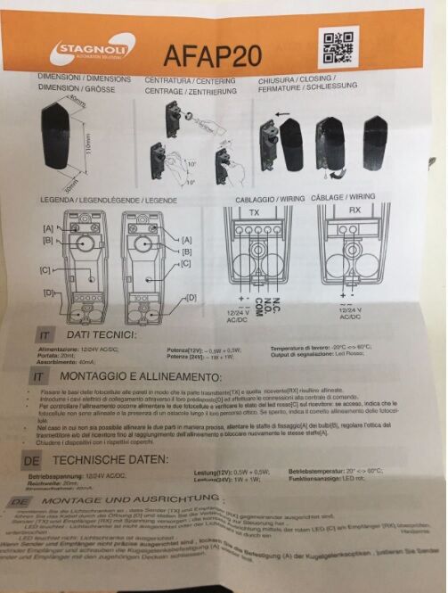 manual de fotocelda stagnioli manual tecnico de fotocelda stagnioli
